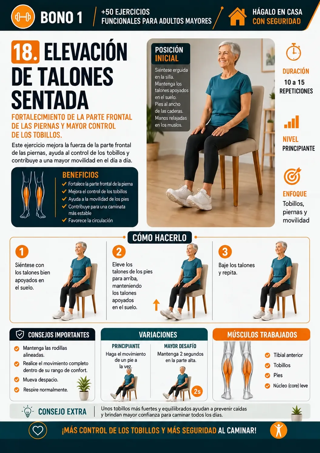 Página del kit: Elevación de puntas de pies