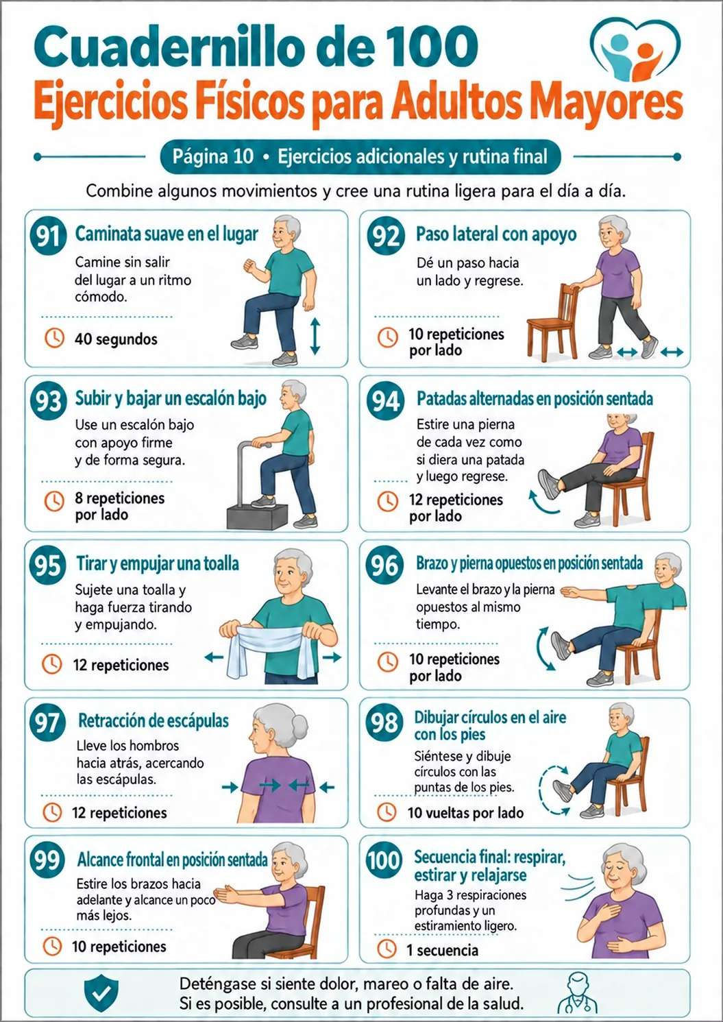 Página del kit: Ejercicios extra y rutina final