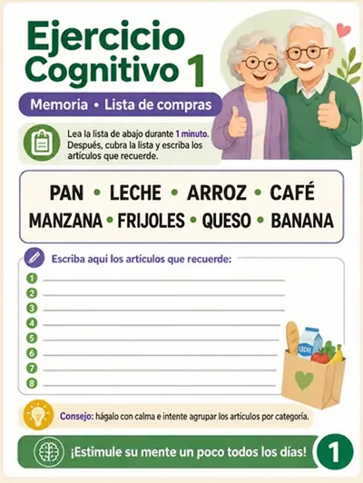 Página del kit: actividad cognitiva